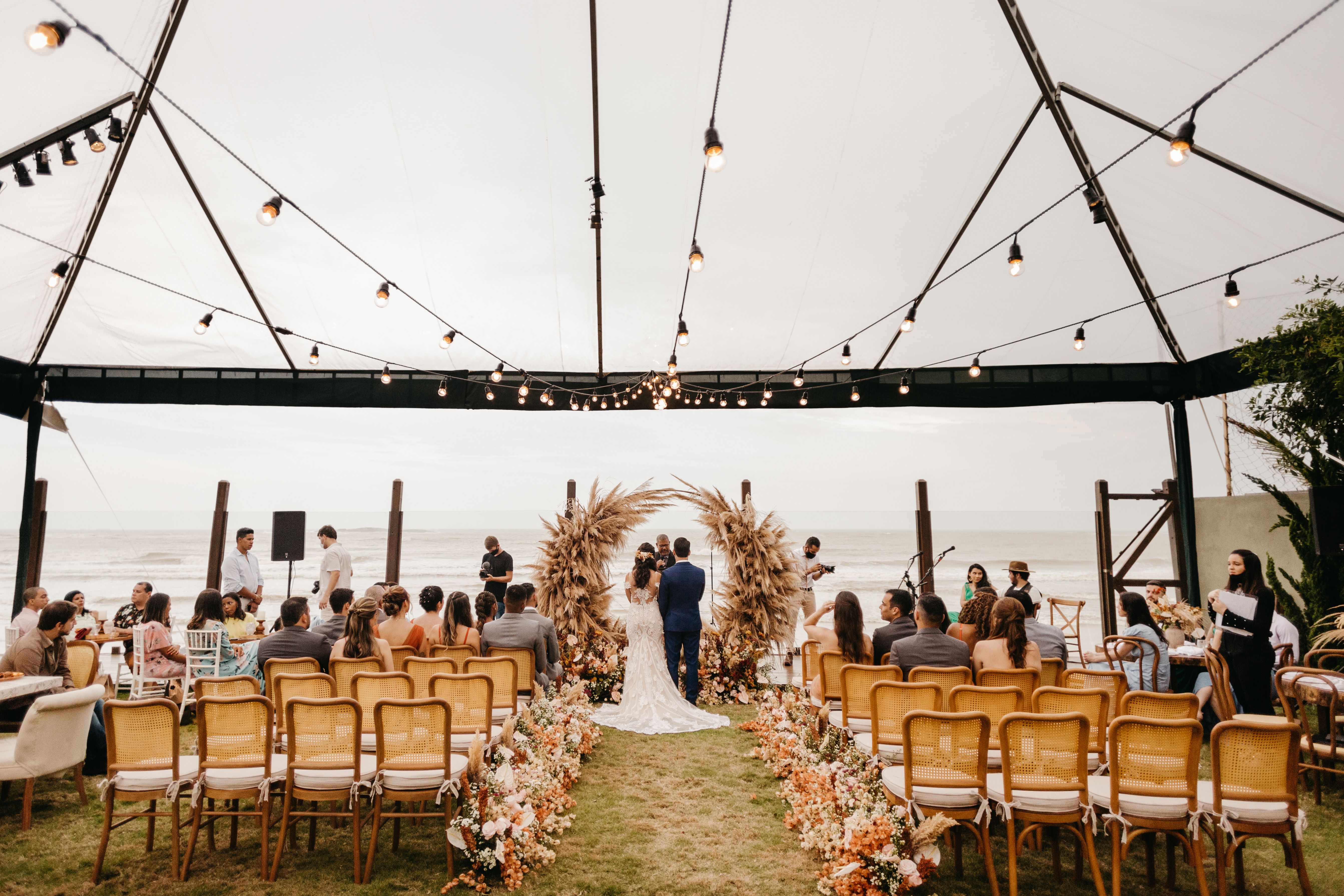 Coastal San Diego wedding ceremony terrace overlooking the Pacific