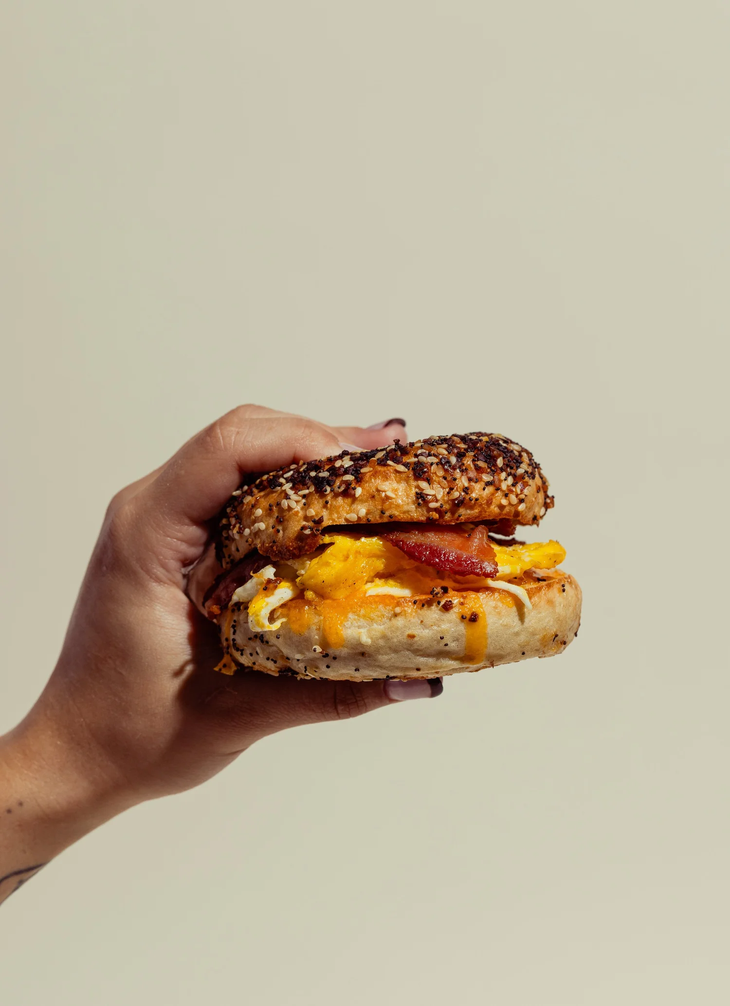 Honey Moon bagel sandwich